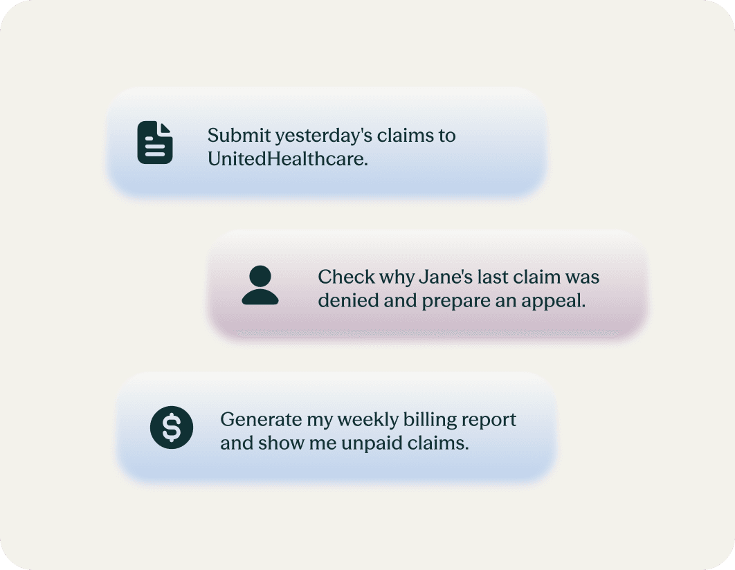 Billing and denials interface