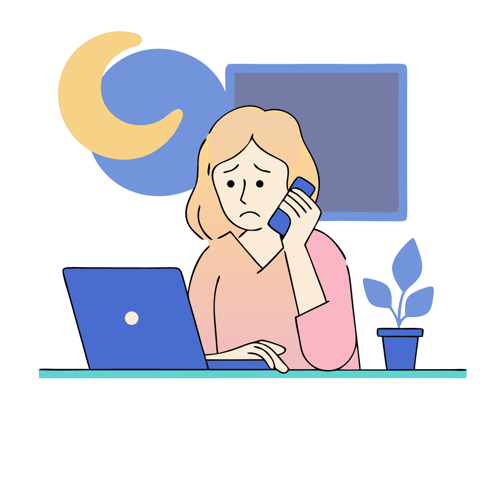 Stressed therapist with administrative work